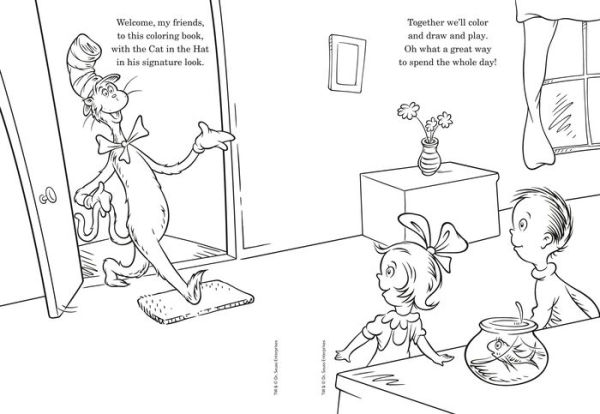Dr. Seuss: The Cat in the Hat Coloring & Activity Book: Coloring and Activity Book with Rainbow Pencil
