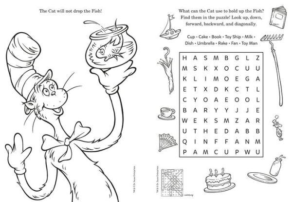 Dr. Seuss: The Cat in the Hat Coloring & Activity Book: Coloring and Activity Book with Rainbow Pencil