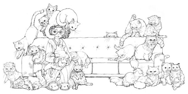 Pop Manga Catitude Coloring Book