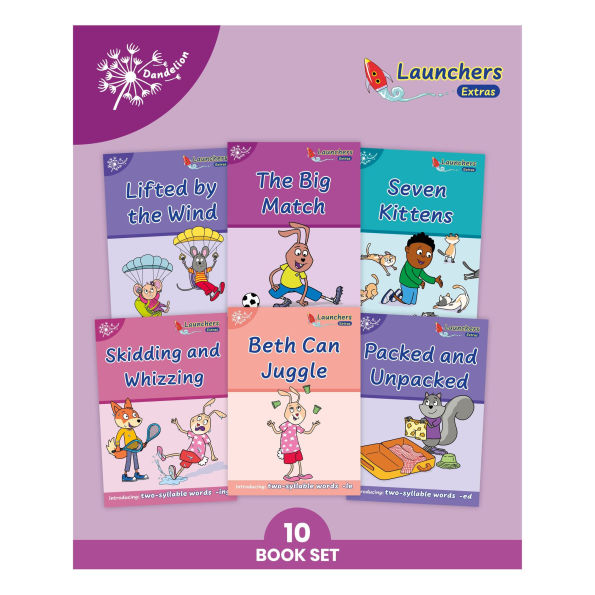 Phonic Books Dandelion Launchers Extras Stages 16-20: Simple two-syllable words and suffixes