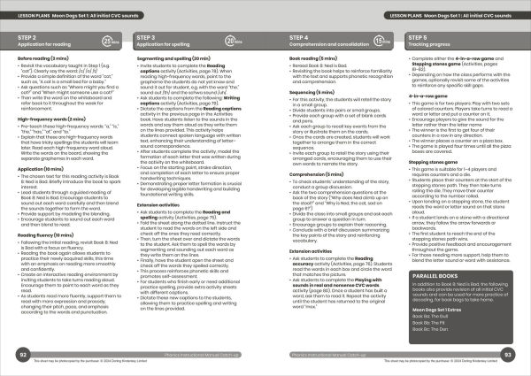 Phonics Instructional Manual Catch-up: The foundations of phonics, engaging activity ideas, lesson plans, progress tracking and assessment