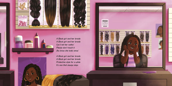A Black Girl and Her Braids