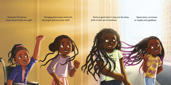 A Black Girl and Her Braids