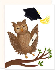 Title: Graduation Greeting Card Owl Grad