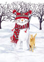 Cat Snowman Christmas Boxed Holiday Cards