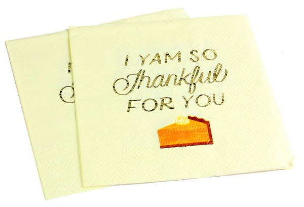 I Yam So Thankful Cocktail Napkins