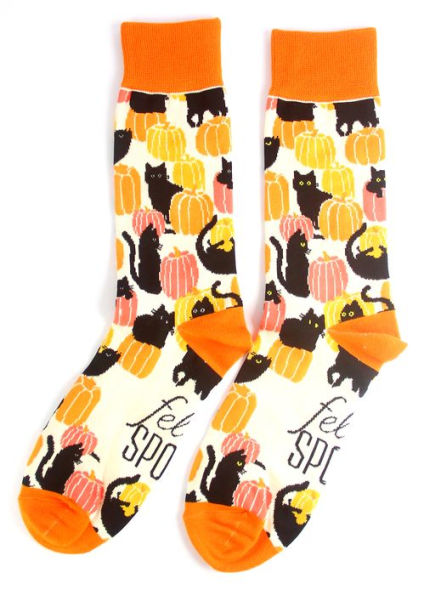 Cat Pumpkin Socks