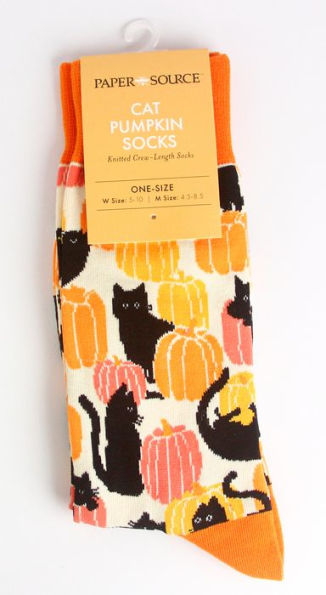 Cat Pumpkin Socks