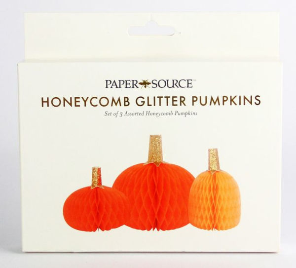 Honeycomb Glitter Pumpkins