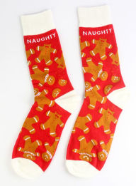Naughty Nice Gingerbread Socks