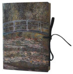 Alternative view 1 of Monet Bridge over a Pond of Water Lilies Leather Journal with Suede Tie, 192 lined pages, 6