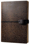 Alternative view 1 of Dark Brown Leather Journal with Elastic Band Closure, 112 lined pages, 6