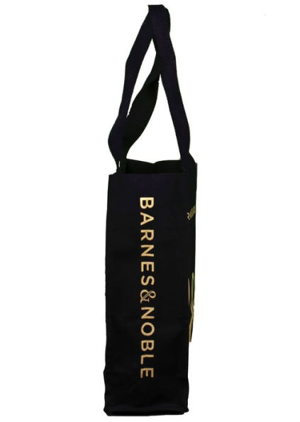 100% Cotton Black Canvas Tote with Gold Colour Print