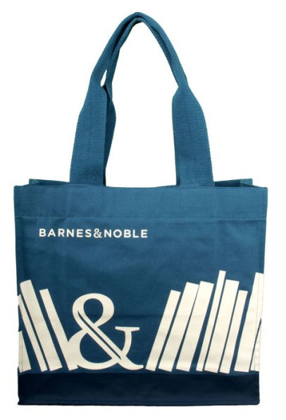 100% Cotton Blue Canvas Tote with Natural Colour Print