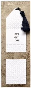 Title: Letter Press Bookmark Lets Get Lost