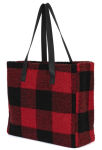 Alternative view 3 of B&N Exclusive Red Buffalo Plaid Sherpa Tote