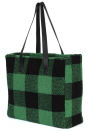 Alternative view 3 of B&N Exclusive Green Buffalo Plaid Sherpa Tote