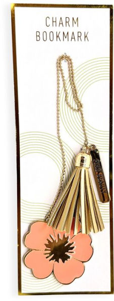 Bookmark Charm Enamel Flower Find Beauty w/ Tassel