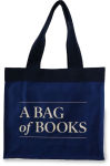 Alternative view 1 of A Bag of Books Tote, 100% Cotton Blue Canvas