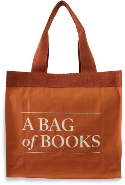 A Bag of Books Tote, 100% Cotton Rust Canvas