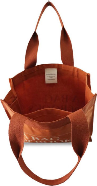 A Bag of Books Tote, 100% Cotton Rust Canvas