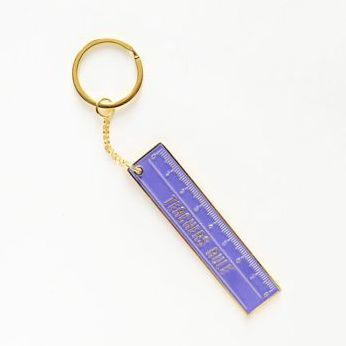 Teachers Rule Enamel Keychain