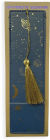 Celestial Leatherette Bookmark with Tassel Gold Accents