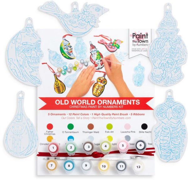Old World Ornaments Christmas Paint by Number Kit