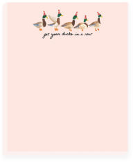 Title: Ducks in a Row 100 Sheet Notepad