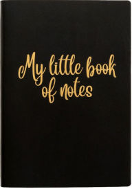 My Little Book of Notes Black Journal w/Gold Foil Embossing