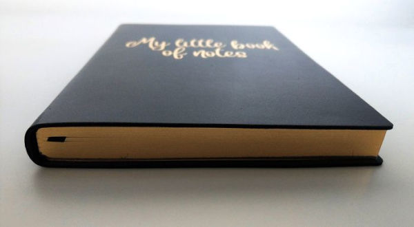 My Little Book of Notes Black Journal w/Gold Foil Embossing