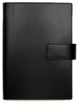 Alternative view 1 of Smooth Black Leather Journal w/ Snap