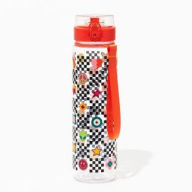 Title: Checkered Icons Water Bottle