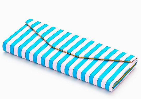 Striped Collapsible Eyeglasses Case