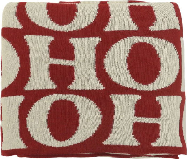 Ho Ho Ho Cotton Knitted Throw