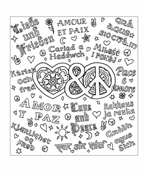 love and peace coloring pages