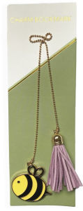 Title: Bookmark Charm Enamel Bee w/ Tassel