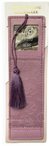Title: Leatherette Photo Bookmark Purple