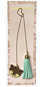 Bookmark Charm Enamel Moon w/Tassel by Oliver Smith & Co, LLC