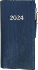 2024 Weekly Pocket Navy Bonded Leather w/pen Engagement Calendar