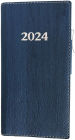 2024 Monthly Pocket Navy Bonded Leather w/pen Engagement Calendar