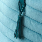 Alternative view 2 of B&N Exclusive Silvery Blue Quilted Velvet Tote
