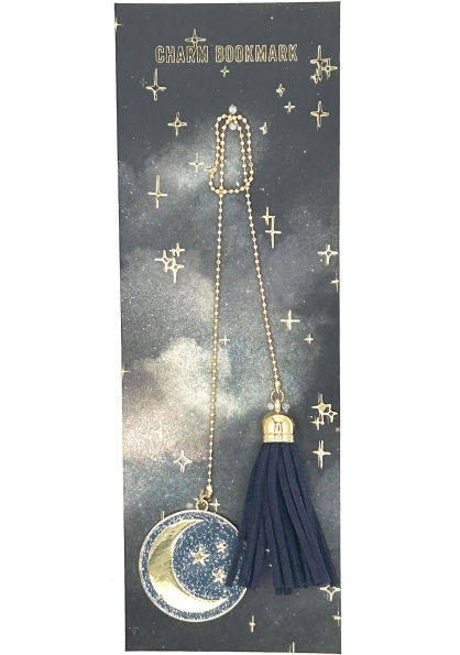 Charm Chain Tassel with Moon Bookmark