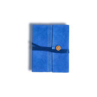 Title: HANDSTITCHED BLUE SUEDE JOURNAL