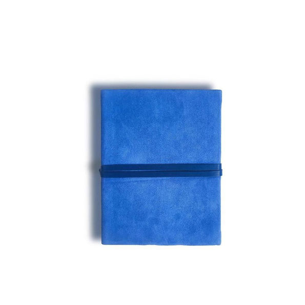 Handstitched Blue Suede Journal