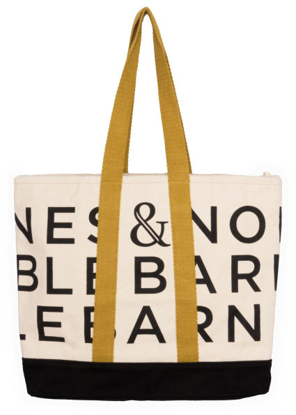 Barnes & Noble Repeat Deluxe Tote, 100% Organic Cotton Canvas with zipper opening