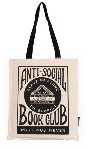 Anti Social Tote, 100% Organic Cotton Canvas