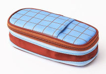 Alternative view 4 of Blue Grid Expandable Pencil Case