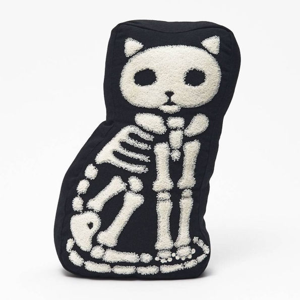 Cat Skeleton Pillow