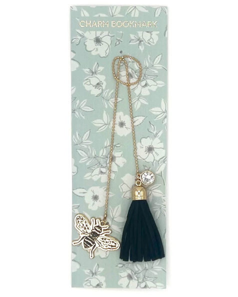 Charm Bee Bookmark with Black Tassel